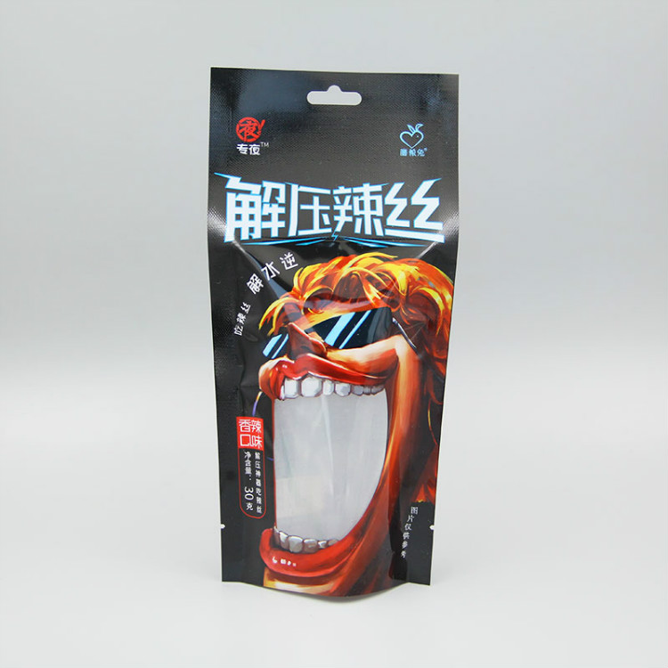 30g解壓辣絲辣條+亮面塑料復(fù)合+三邊封包裝袋